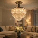 Matilda Plata Crystal en sala, aportando brillo y presencia decorativa al espacio.