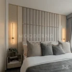 Adriany Gold recargable instalada en habitación, aportando iluminación cálida y acogedora.