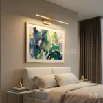 Floris Gold recargable instalada en habitación, brindando iluminación cálida y acogedora.