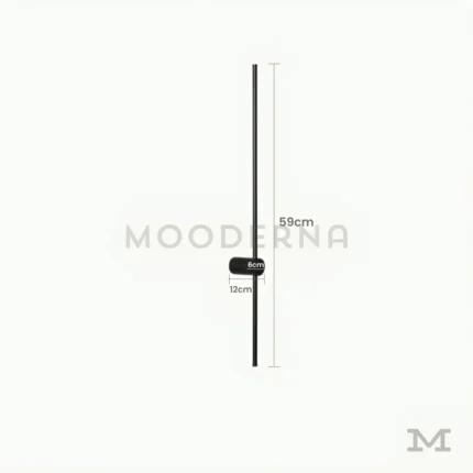 Adriany Black recargable con medidas referenciales, destacando su formato vertical compacto.