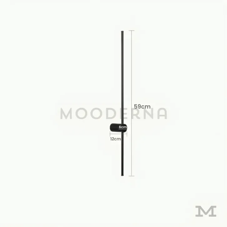 Adriany Black recargable con medidas referenciales, destacando su formato vertical compacto.