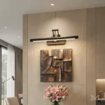 Floris Mix recargable en sala desde otro ángulo, resaltando su iluminación dirigida y diseño funcional.