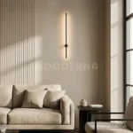 Adriany Black recargable instalada en sala, brindando iluminación decorativa sin necesidad de conexión eléctrica.