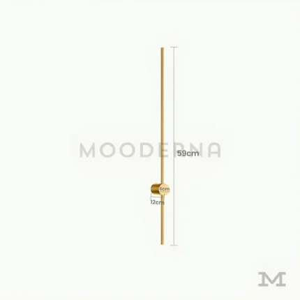 Adriany Gold recargable con medidas referenciales, destacando su formato vertical compacto y funcional.