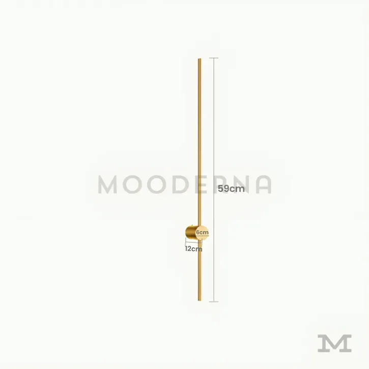 Adriany Gold recargable con medidas referenciales, destacando su formato vertical compacto y funcional.