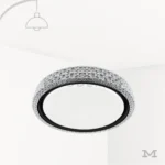Texto alternativo: Luminaria LED de techo negra Annika Black con diseño circular y detalles decorativos tipo cristal Título: Annika Black – Luminaria LED circular negra Leyenda: Annika Black, luminaria LED de 40W con acabado negro mate y diseño circular. Descripción: Imagen principal de la luminaria LED de techo Annika Black, de 40 cm de diámetro, con estructura circular negra, detalles decorativos tipo cristal y luz LED integrada.