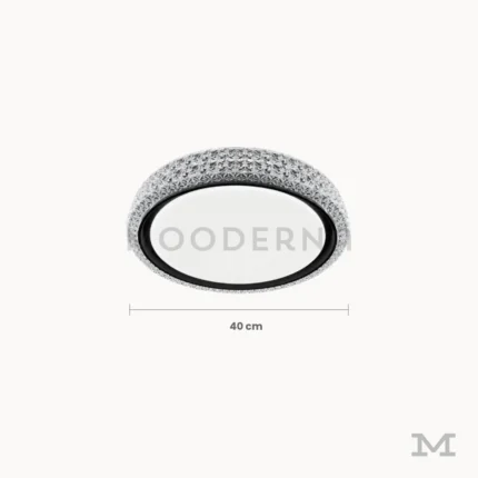 Medidas de luminaria LED Annika Black de 40 cm de diámetro y 6 cm de altura