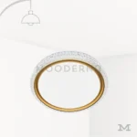 Luminaria LED de techo dorada Annika Gold con diseño circular y detalles decorativos tipo cristal