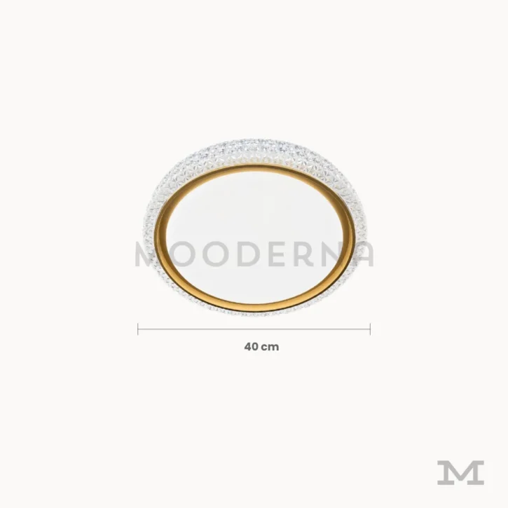 Medidas de luminaria LED Annika Gold de 45 cm de diámetro y 6 cm de altura