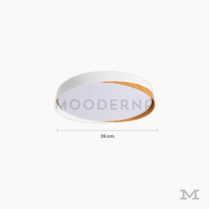 Plafón LED para cocina Ingrid White-Wood de 26 cm de diámetro