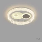 Plafón LED moderno Elettra Mix con diseño circular y aro luminoso decorativo