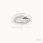 Medidas de luminaria LED Nefeli circular de 45 cm de diámetro para dormitorio