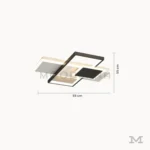 Medidas de lámpara LED Sumire Mix de 55 cm de ancho por 55 cm de largo.