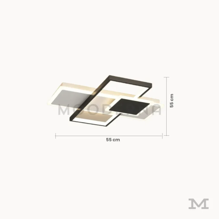 Medidas de lámpara LED Sumire Mix de 55 cm de ancho por 55 cm de largo.