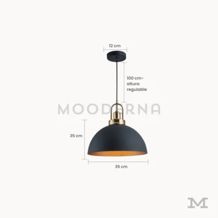 Medidas de lámpara colgante Selavie Mix de 35 cm con altura regulable de 100 cm