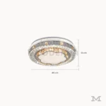 Medidas de luminaria LED Larissa de 40 cm de diámetro y 10 cm de altura
