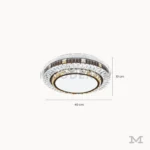 Medidas de luminaria LED Leandra de 40 cm de diámetro y 10 cm de altura