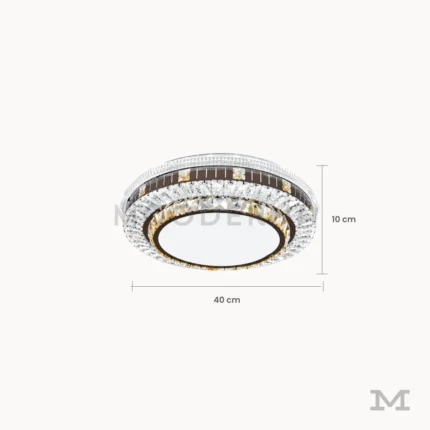 Medidas de luminaria LED Leandra de 40 cm de diámetro y 10 cm de altura
