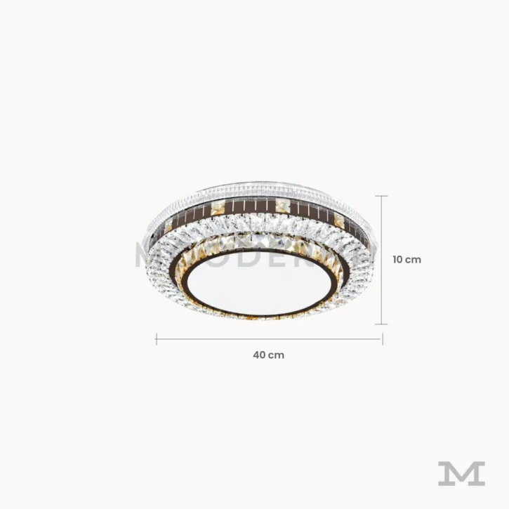 Medidas de luminaria LED Leandra de 40 cm de diámetro y 10 cm de altura