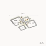 Medidas de luminaria LED Altea Plata de 50 cm de diámetro y 18 cm de altura